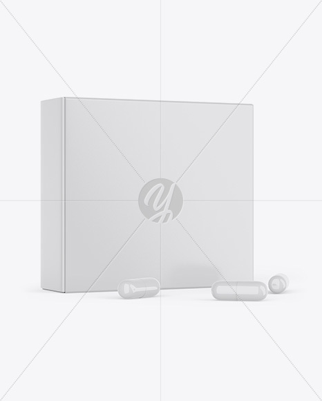 Glossy Box w/ Pills Mockup