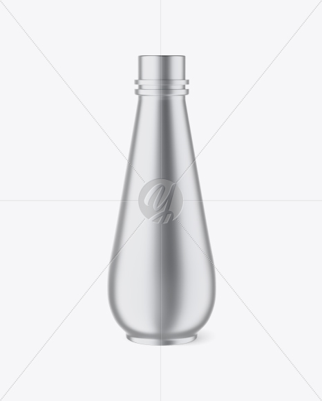 Matte Metallic Plastic Bottle Mockup