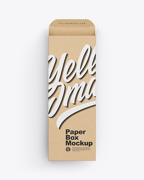 Opened Kraft Box Mockup