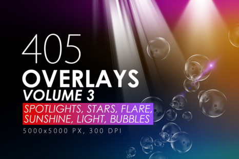 405 Light Rays, Leak, Flare Overlays - Stars