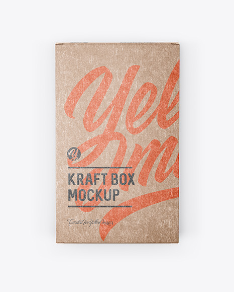 Kraft Paper Box Mockup - Top View - 3D+Product+Box+PSD+Mockup+-+PSD+Mockups