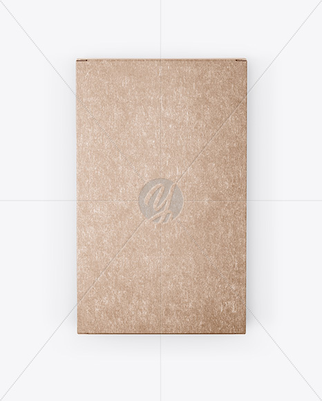 Kraft Paper Box Mockup - Top View