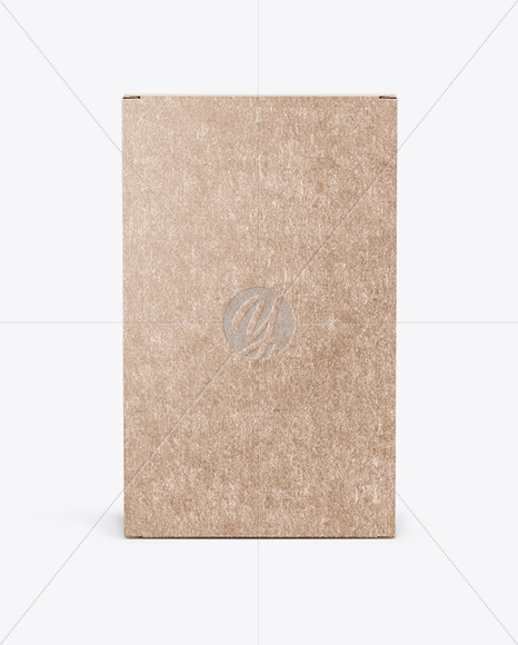 Kraft Paper Box Mockup - Front View