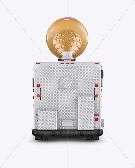 Ice Cream Food Truck Mockup - Back view