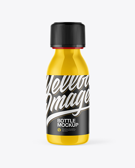 Glossy Plastic Bottle Mockup