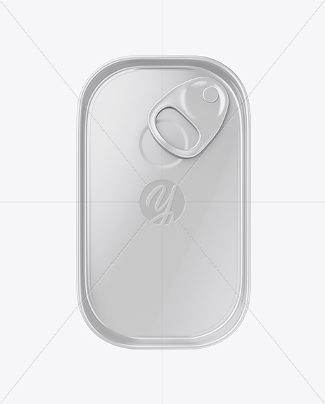 Glossy Tin Can Mockup