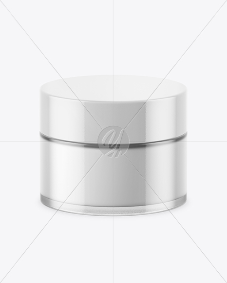 Clear Glass Cosmetic Jar Mockup