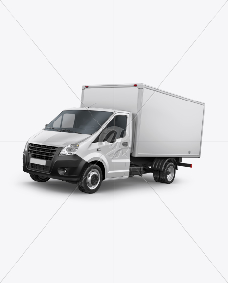 Box Truck Mockup - Left Half Side View