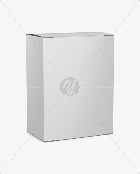 Paper Box Mockup – Half Side View