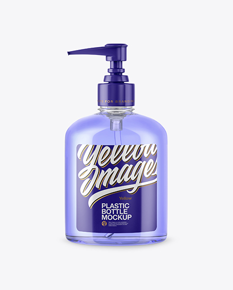 Clear Cosmetic Bottle with Pump Mockup - Download+143++Blue+Liquid+Soap+Bottle+With+Pump+Mockup+Yellowimages