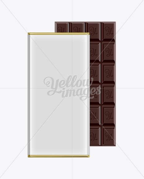 Dark Chocolate Bar Packaging Mockup