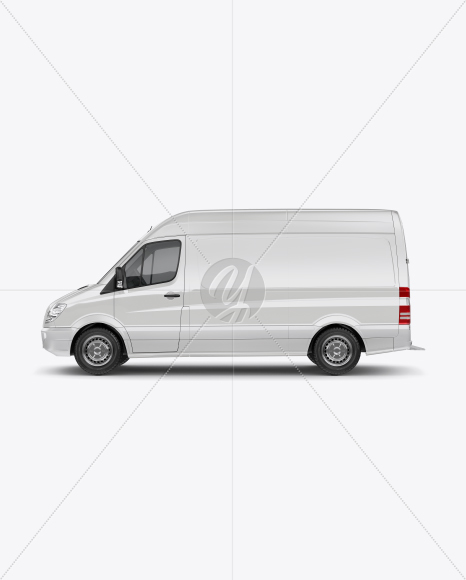 Panel Van Mockup - Left Side View