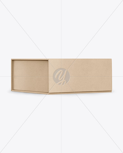 Kraft Paper Box Mockup - Half Side View