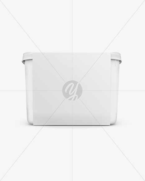 Plastic Box Mockup - Front View (Hero Shot)