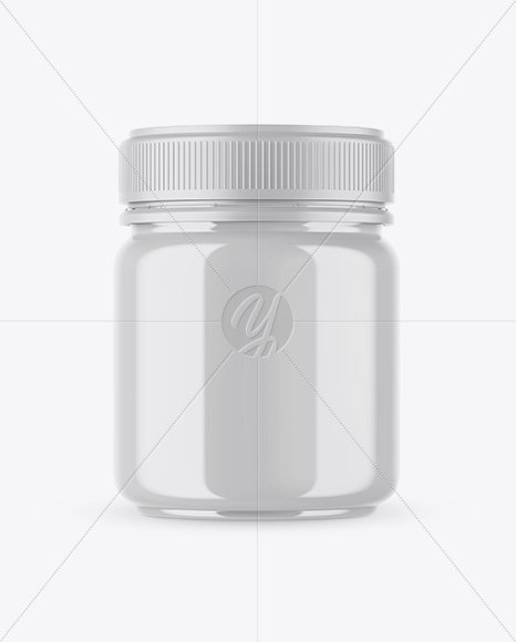 Glossy Plastic Jar Mockup