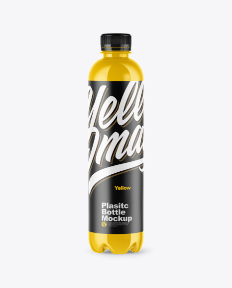 Glossy Plastic Bottle Mockup