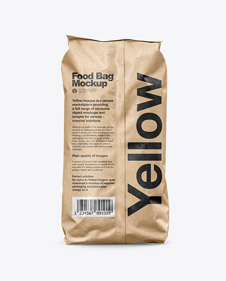 Kraft Food Bag Mockup - Kraft snack