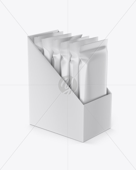 Box with Sachets Mockup