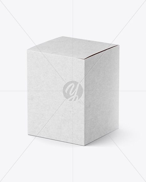 Kraft Paper Box Mockup - Half Side View