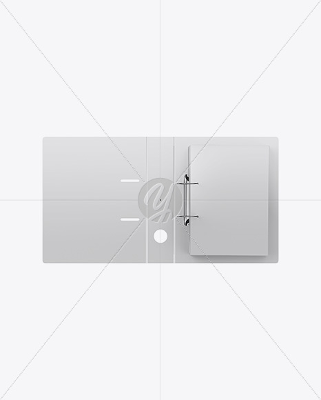 Glossy Folder w/ Papers Mockup