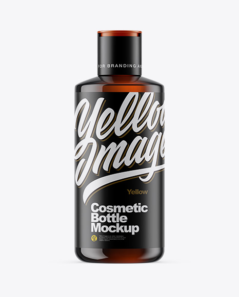 Amber Cosmetic Bottle Mockup