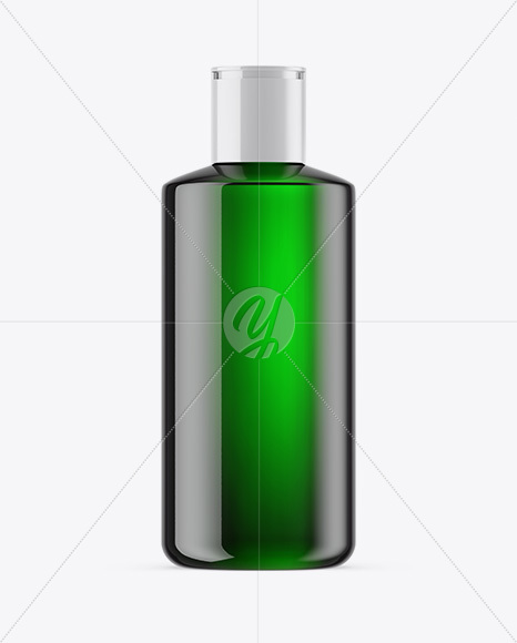 Green Cosmetic Bottle Mockup