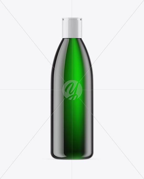 Green Cosmetic Bottle Mockup