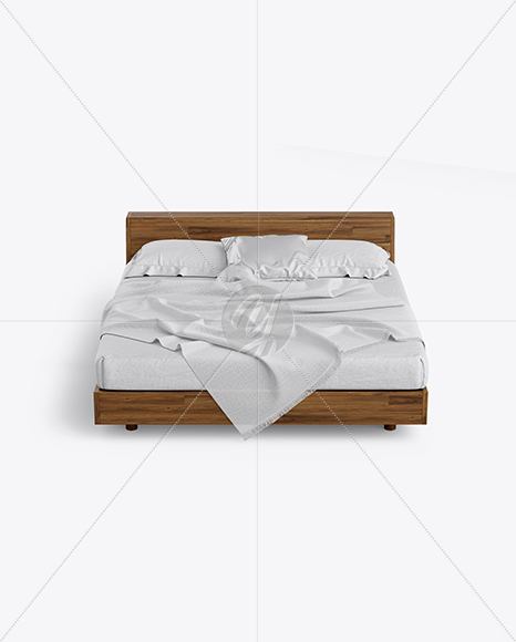 Wooden Double Bed Mockup