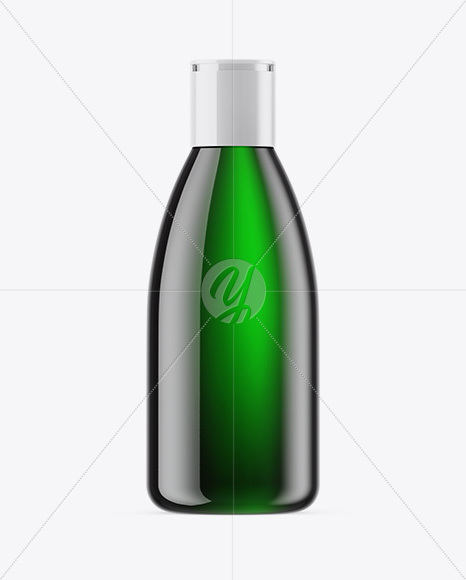 Green Cosmetic Bottle Mockup