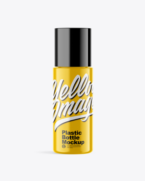 Glossy Plastic Bottle Mockup