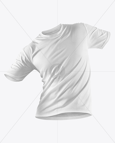 Men’s T-Shirt with Mini Eyelet Fabric Mockup