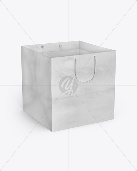 Square Kraft Paper Bag Mockup