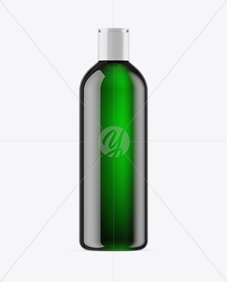 Green Cosmetic Bottle Mockup