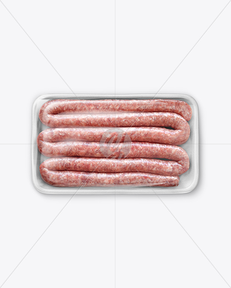 Plastic Tray With Sausage Mockup