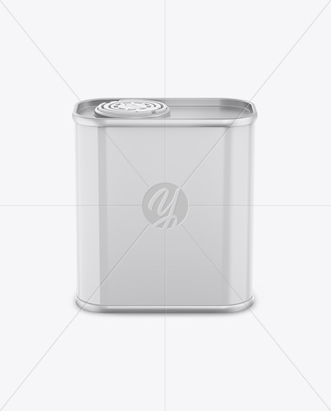 Glossy Tin Can Mockup