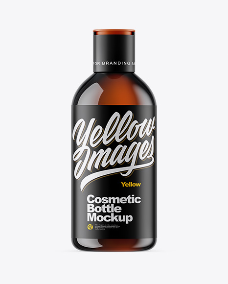 Amber Cosmetic Bottle Mockup