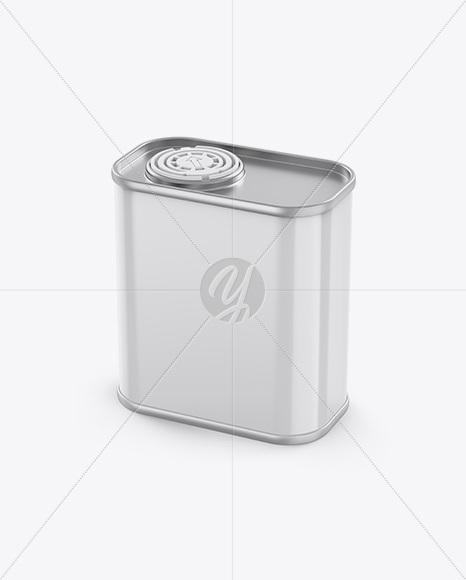 Glossy Tin Can Mockup