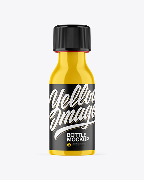 Glossy Bottle Mockup - Label mockup bottle