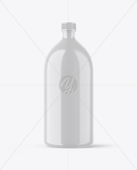 Glossy Plastic Bottle Mockup