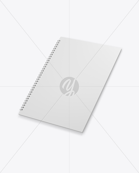 Workbook with Matte Transparent Cover Mockup