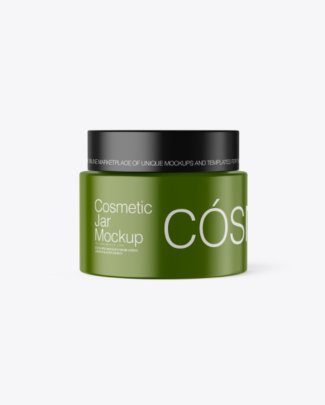 Matte Cosmetic Jar Mockup