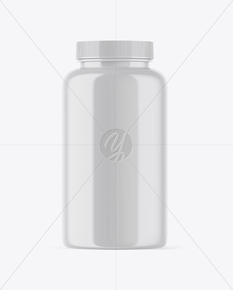 Glossy Plastic Bottle Mockup