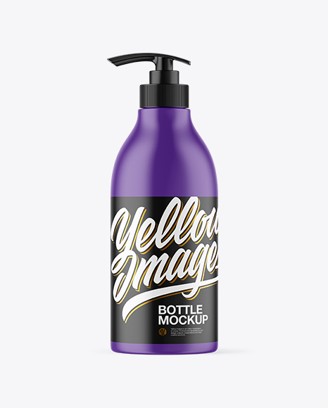 Matte Bottle with Pump Mockup - Label mockup bottle
