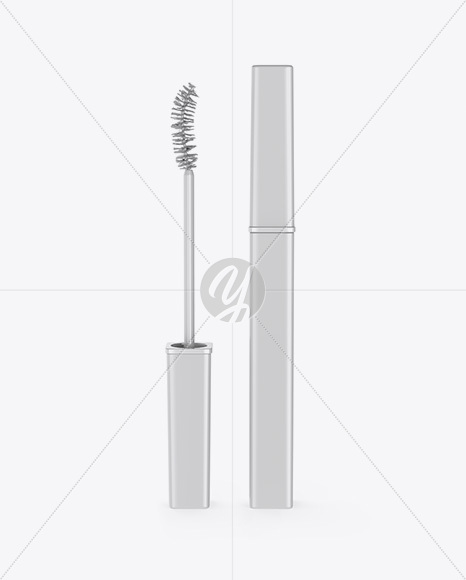 Opened Glossy Mascara Tube Mockup