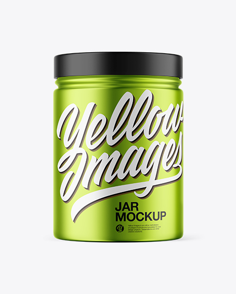 Metallic Jar Mockup - Food can