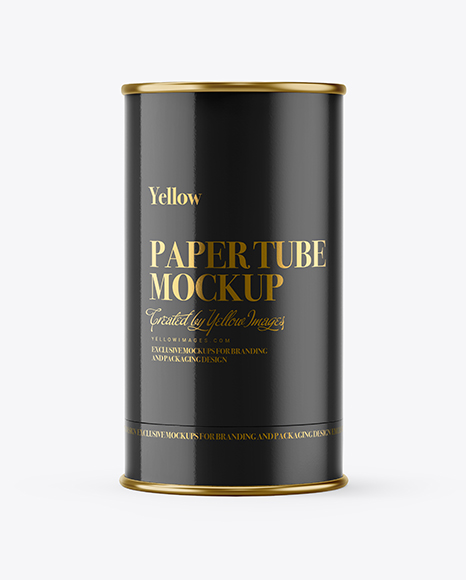 Glossy Paper Tube Mockup