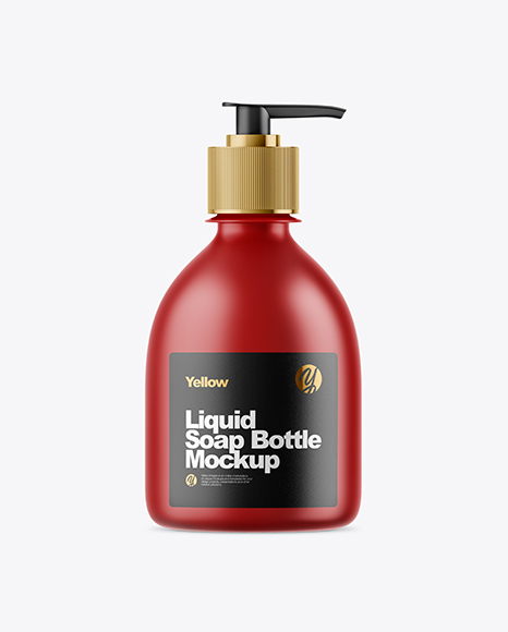 Matte Liquid Soap Bottle Mockup