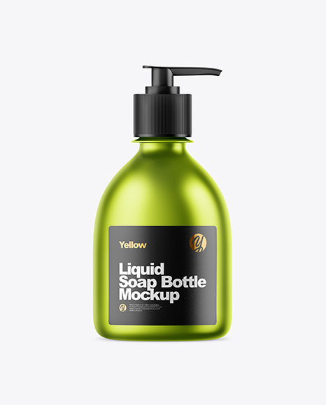 Matte Metallic Liquid Soap Bottle Mockup - Free Download Images High