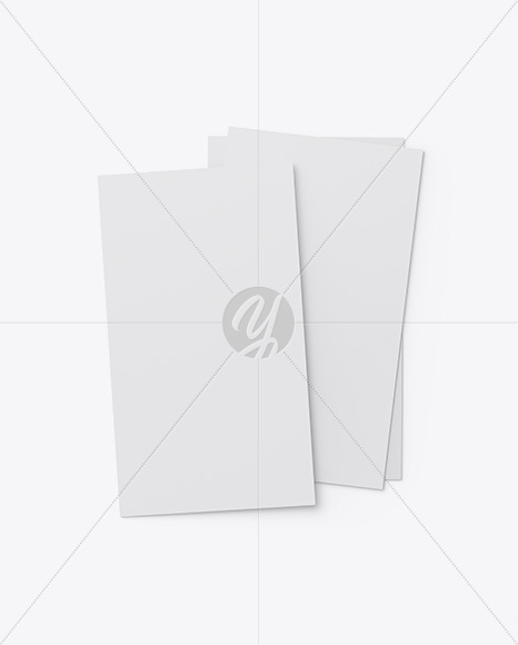 Three Paper Business Cards Mockup