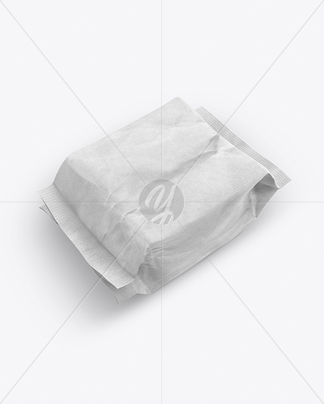 Kraft Bag With Popcorn Mockup